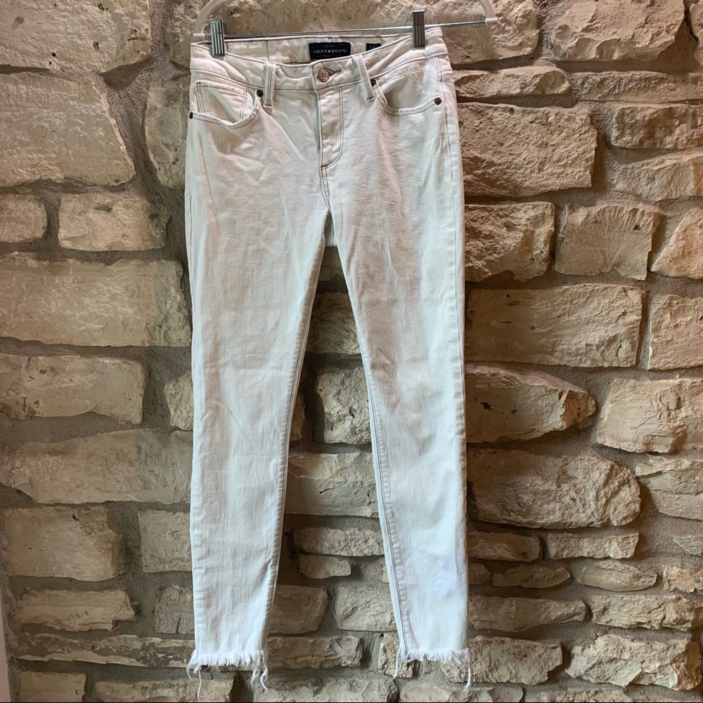 White Lucky Brand Super Skinny Jeans